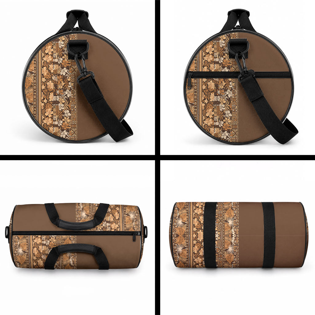 Hawaiian Tribal Elements Hibiscus Duffle Bag Gold Pattern LT9 - Polynesian Pride