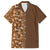 Hawaiian Tribal Elements Hibiscus Family Matching Off The Shoulder Long Sleeve Dress and Hawaiian Shirt Gold Pattern - Polynesian Pride