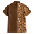 Hawaiian Tribal Elements Hibiscus Family Matching Off The Shoulder Long Sleeve Dress and Hawaiian Shirt Gold Pattern - Polynesian Pride