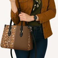 Hawaiian Tribal Elements Hibiscus Leather Bag Gold Pattern - Polynesian Pride