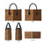 Hawaiian Tribal Elements Hibiscus Leather Bag Gold Pattern - Polynesian Pride