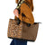 Hawaiian Tribal Elements Hibiscus Leather Tote Bag Gold Pattern - Polynesian Pride