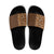Hawaiian Tribal Elements Hibiscus Slide Sandals Gold Pattern - Polynesian Pride