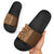 Hawaiian Tribal Elements Hibiscus Slide Sandals Gold Pattern - Polynesian Pride