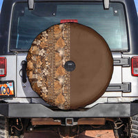 Hawaiian Tribal Elements Hibiscus Spare Tire Cover Gold Pattern - Polynesian Pride