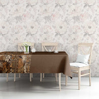 Hawaiian Tribal Elements Hibiscus Tablecloth Gold Pattern - Polynesian Pride