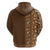 Hawaiian Tribal Elements Hibiscus Zip Hoodie Gold Pattern - Polynesian Pride