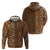 Hawaiian Tribal Elements Hibiscus Zip Hoodie Gold Pattern - Polynesian Pride