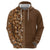 Hawaiian Tribal Elements Hibiscus Zip Hoodie Gold Pattern - Polynesian Pride
