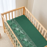 Hawaiian Tribal Elements Hibiscus Baby Bed Cover Green Pattern LT9 - Polynesian Pride