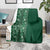 Hawaiian Tribal Elements Hibiscus Blanket Green Pattern - Polynesian Pride