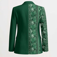 Hawaiian Tribal Elements Hibiscus Blazer Green Pattern - Polynesian Pride