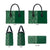 Hawaiian Tribal Elements Hibiscus Leather Bag Green Pattern - Polynesian Pride