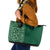 Hawaiian Tribal Elements Hibiscus Leather Tote Bag Green Pattern - Polynesian Pride