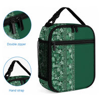 Hawaiian Tribal Elements Hibiscus Lunch Bag Green Pattern LT9 - Polynesian Pride