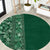 Hawaiian Tribal Elements Hibiscus Round Carpet Green Pattern - Polynesian Pride