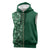 Hawaiian Tribal Elements Hibiscus Sleeveless Zip Hoodie Green Pattern - Polynesian Pride
