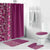 Hawaiian Tribal Elements Hibiscus Bathroom Set Pink Pattern - Polynesian Pride