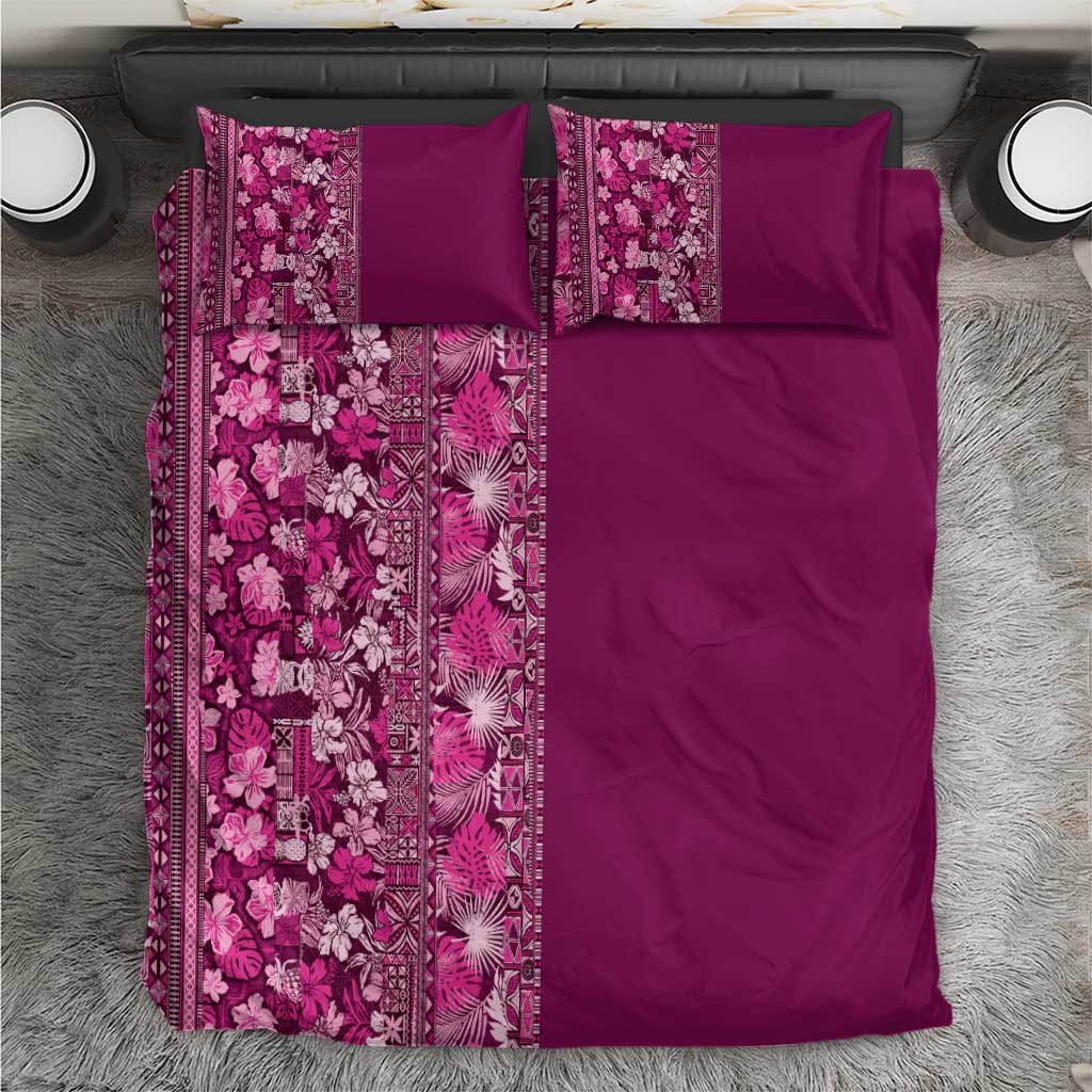 Hawaiian Tribal Elements Hibiscus Bedding Set Pink Pattern LT9 Pink - Polynesian Pride