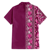 Hawaiian Tribal Elements Hibiscus Hawaiian Shirt Pink Pattern - Polynesian Pride