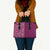 Hawaiian Tribal Elements Hibiscus Leather Bag Pink Pattern - Polynesian Pride