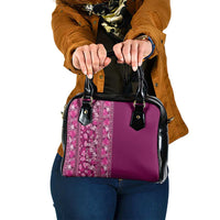 Hawaiian Tribal Elements Hibiscus Shoulder Handbag Pink Pattern - Polynesian Pride