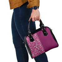 Hawaiian Tribal Elements Hibiscus Shoulder Handbag Pink Pattern - Polynesian Pride