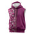 Hawaiian Tribal Elements Hibiscus Sleeveless Zip Hoodie Pink Pattern - Polynesian Pride