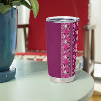 Hawaiian Tribal Elements Hibiscus Tumbler Cup Pink Pattern - Polynesian Pride