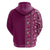 Hawaiian Tribal Elements Hibiscus Zip Hoodie Pink Pattern - Polynesian Pride
