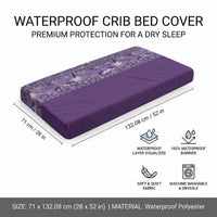 Hawaiian Tribal Elements Hibiscus Baby Bed Cover Purple Pattern LT9 - Polynesian Pride