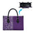 Hawaiian Tribal Elements Hibiscus Leather Bag Purple Pattern - Polynesian Pride