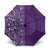 Hawaiian Tribal Elements Hibiscus Umbrella Purple Pattern - Polynesian Pride