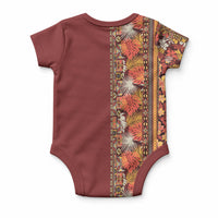 Hawaiian Tribal Elements Hibiscus Baby Onesie Red Pattern LT9 - Polynesian Pride