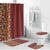 Hawaiian Tribal Elements Hibiscus Bathroom Set Red Pattern - Polynesian Pride