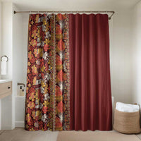Hawaiian Tribal Elements Hibiscus Bathroom Set Red Pattern - Polynesian Pride