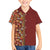 Hawaiian Tribal Elements Hibiscus Family Matching Off The Shoulder Long Sleeve Dress and Hawaiian Shirt Red Pattern - Polynesian Pride