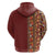 Hawaiian Tribal Elements Hibiscus Hoodie Red Pattern - Polynesian Pride