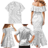 Lotu Tamaiti Samoan Polynesian Tribal Family Matching Mermaid Dress and Hawaiian Shirt LT9 - Polynesian Pride