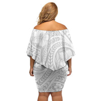 Lotu Tamaiti Samoan Polynesian Tribal Family Matching Off Shoulder Short Dress and Hawaiian Shirt LT9 - Polynesian Pride