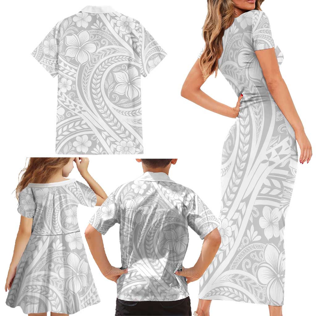 Lotu Tamaiti Samoan Polynesian Tribal Family Matching Short Sleeve Bodycon Dress and Hawaiian Shirt LT9 - Polynesian Pride