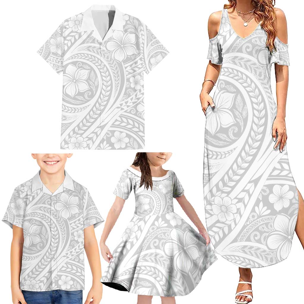 Lotu Tamaiti Samoan Polynesian Tribal Family Matching Summer Maxi Dress and Hawaiian Shirt LT9 - Polynesian Pride