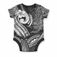 Whale Tale and Polynesian Sunset Plumeria Black Baby Onesie LT9 - Polynesian Pride