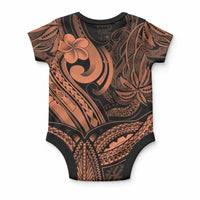 Whale Tale and Polynesian Sunset Plumeria Gold Baby Onesie LT9 - Polynesian Pride