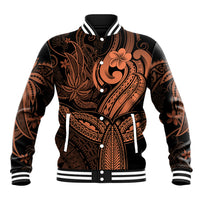 Polynesia Baseball Jacket Whale Tale and Polynesian Sunset Plumeria Gold LT9 Unisex Gold - Polynesian Pride