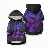 Whale Tale and Polynesian Sunset Plumeria Purple Pet Hoodie LT9 Pullover Purple - Polynesian Pride