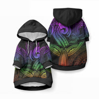 Whale Tale and Polynesian Sunset Plumeria Rainbow Pet Hoodie LT9 Pullover Rainbow - Polynesian Pride
