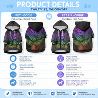 Whale Tale and Polynesian Sunset Plumeria Rainbow Pet Hoodie LT9 - Polynesian Pride