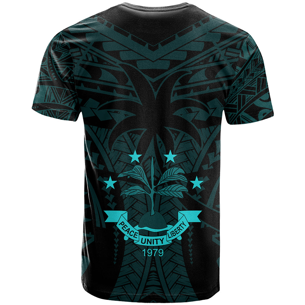 FSM Chuuk States T Shirt Micronesia Vintage Polynesian Tribal Aqua Version LT9 - Polynesian Pride