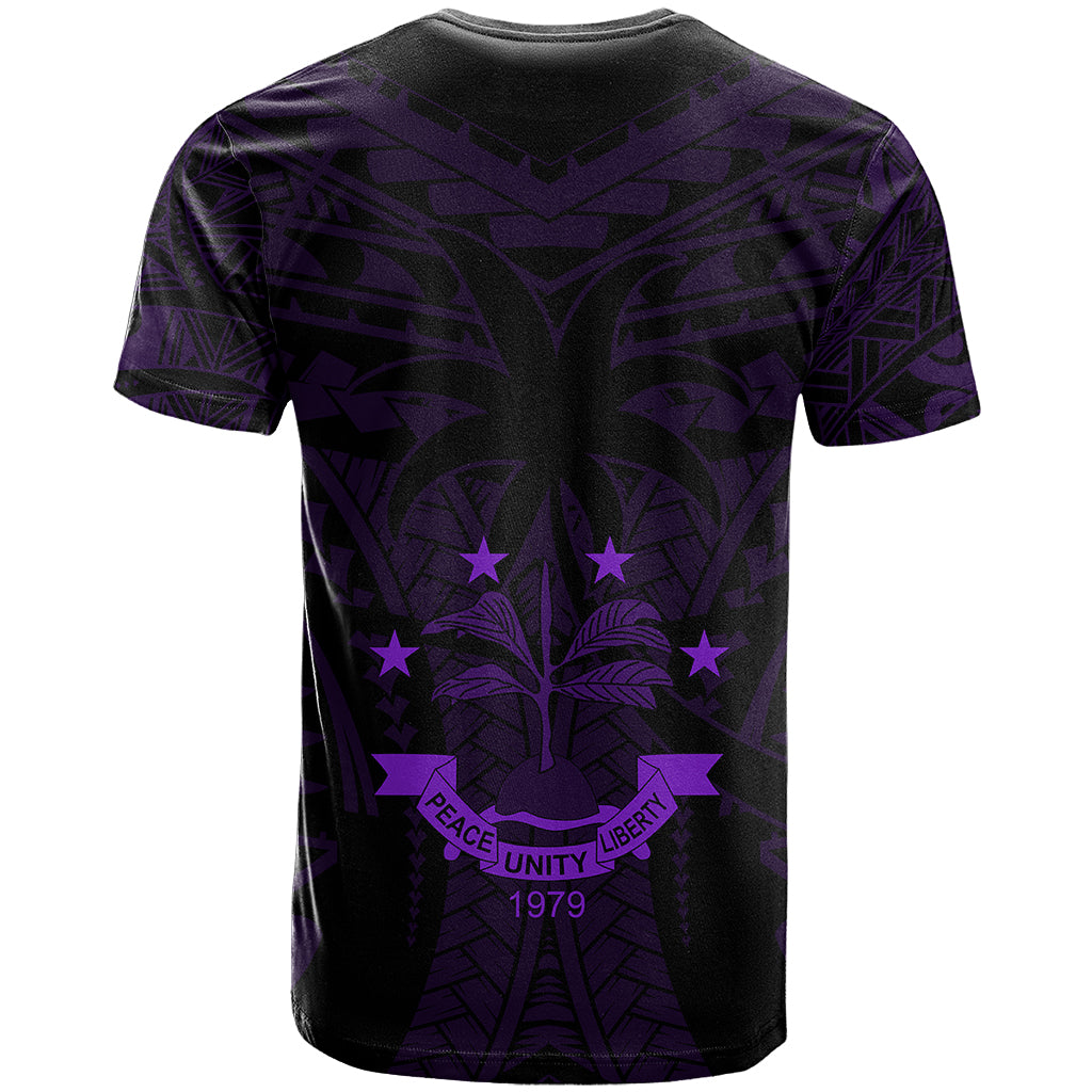 FSM Chuuk States T Shirt Micronesia Vintage Polynesian Tribal Purple Version LT9 - Polynesian Pride